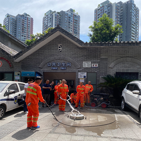 好消息！重庆市渝北回兴市政环境卫生管理所使用高压清洗机-金和洁力全自动洗地机